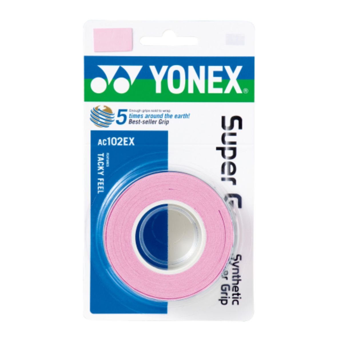 Overgrip Yonex Super Grap Rosado claro X3 - Sur SportsAccesorios