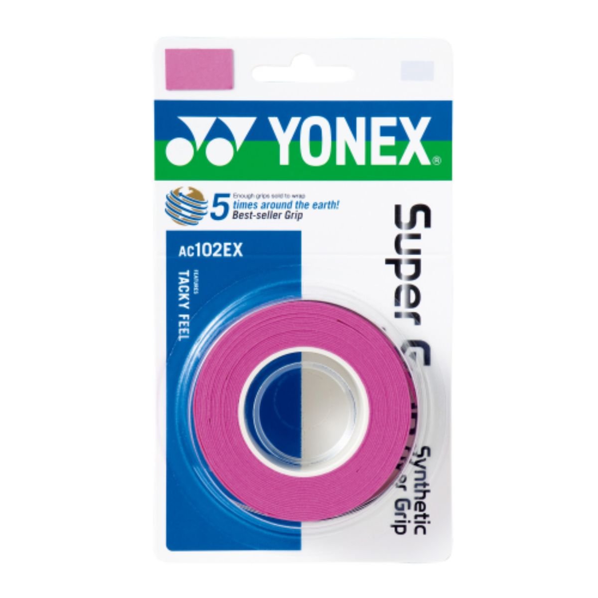 Overgrip Yonex Super Grap Rosado X3 - Sur SportsAccesorios