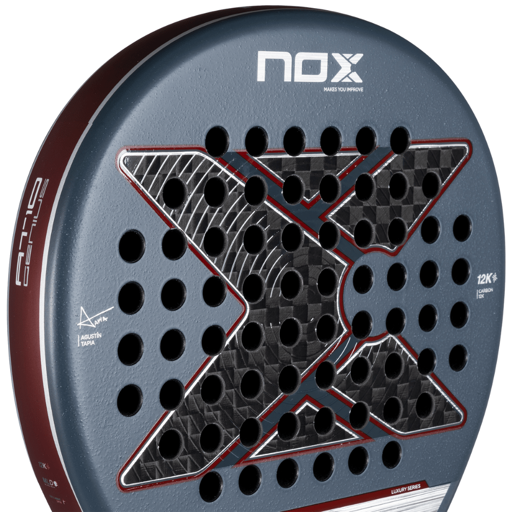 Pala de Padel At10 Genius 12K by Agustin Tapia 2025 + Tarro de pelotas +Overgrip + Protector - Sur SportsPalas