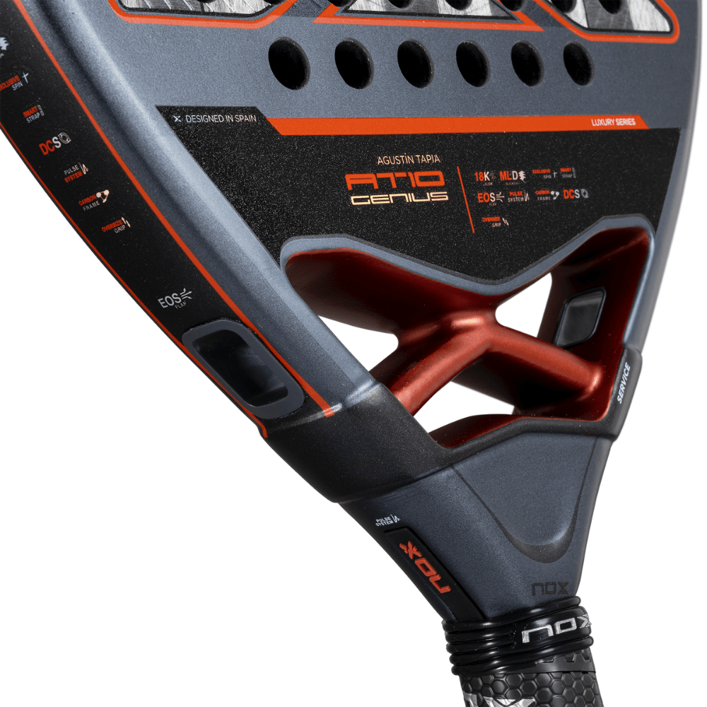 Pala de Padel At10 Genius 18K by Agustin Tapia 2025 + Tarro de pelotas +Overgrip + Protector - Sur SportsPalas