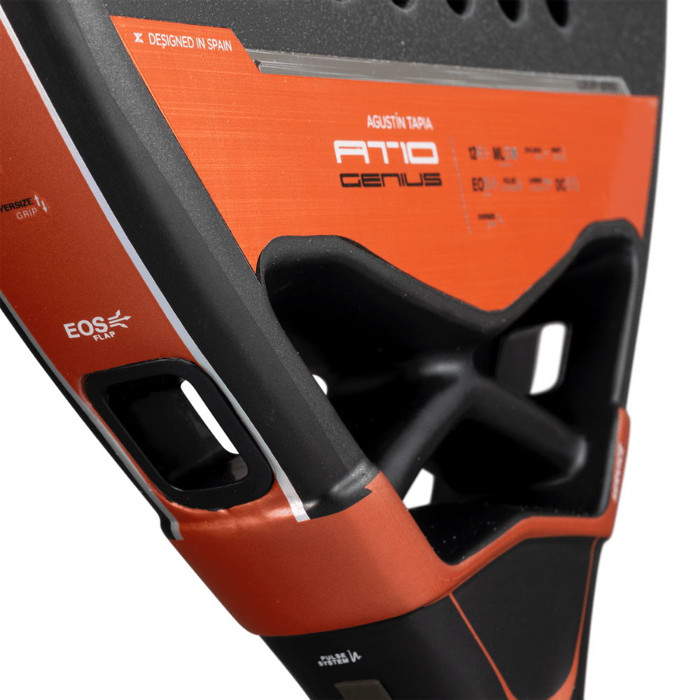 Pala de Padel At10 Genius Attack 12K by Agustin Tapia 2025 + Tarro de pelotas +Overgrip + Protector - Sur SportsPalas