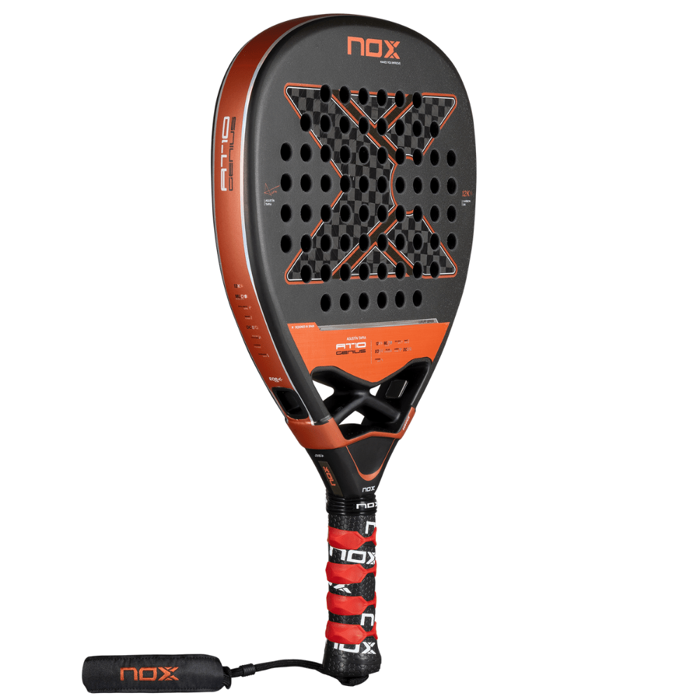 Pala de Padel At10 Genius Attack 12K by Agustin Tapia 2025 + Tarro de pelotas +Overgrip + Protector - Sur SportsPalas