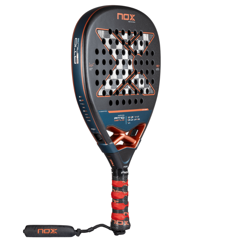 Pala de Padel At10 Genius Attack 18K Alum by Agustin Tapia 2025 + Tarro de pelotas +Overgrip + Protector - Sur SportsPalas