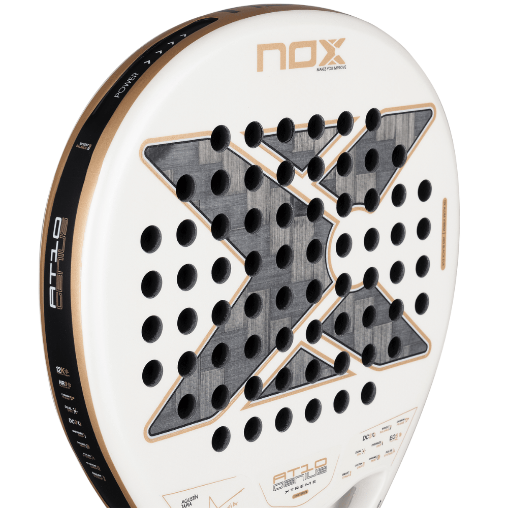 Pala de Padel Nox AT10 Genius 12K Alum XTREM 2026 + Tarro de pelotas +Overgrip + Protector - Sur SportsPalas