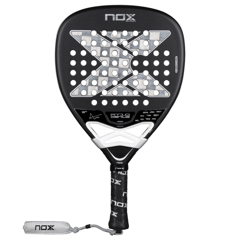 Pala de Padel Nox AT10 Genius Attack 18K Alum 2026 + Tarro de pelotas +Overgrip + Protector - Sur SportsPalas