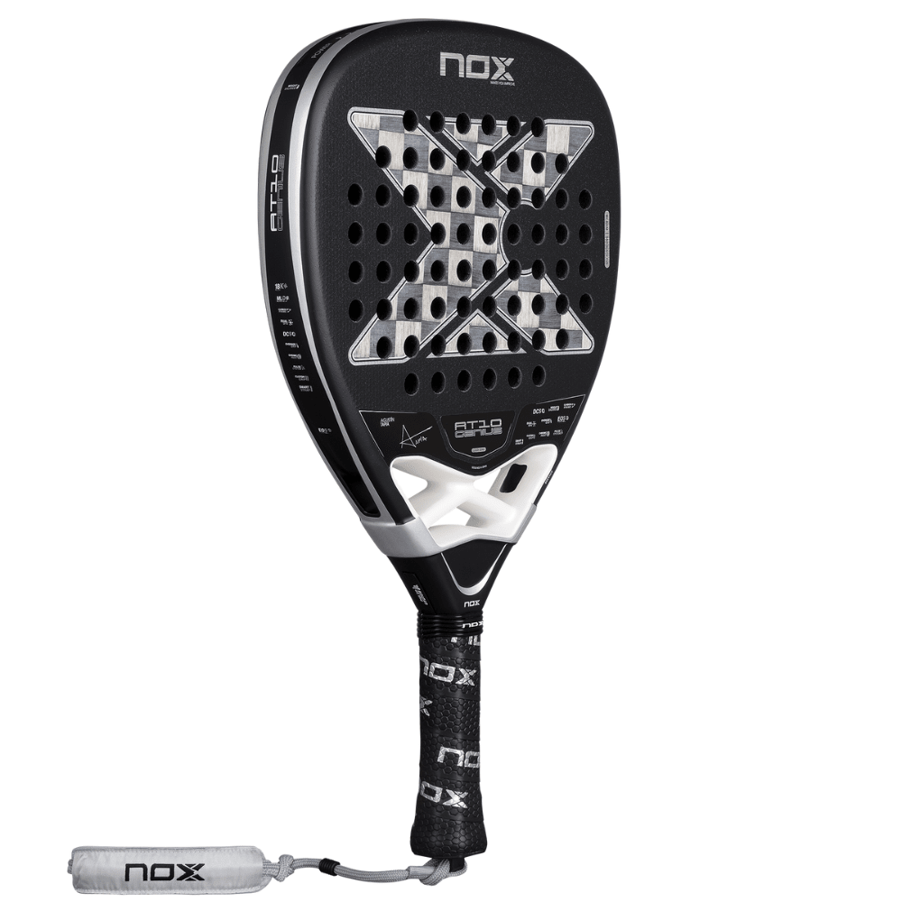 Pala de Padel Nox AT10 Genius Attack 18K Alum 2026 + Tarro de pelotas +Overgrip + Protector - Sur SportsPalas