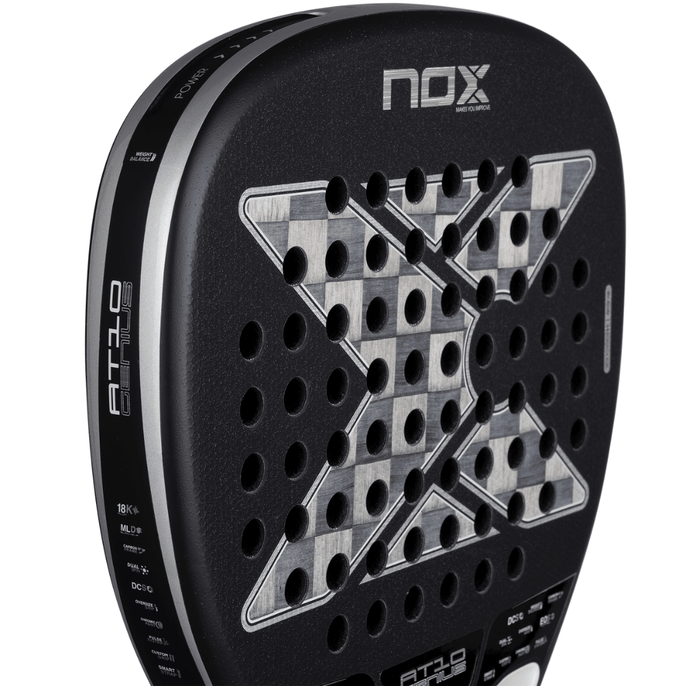 Pala de Padel Nox AT10 Genius Attack 18K Alum 2026 + Tarro de pelotas +Overgrip + Protector - Sur SportsPalas