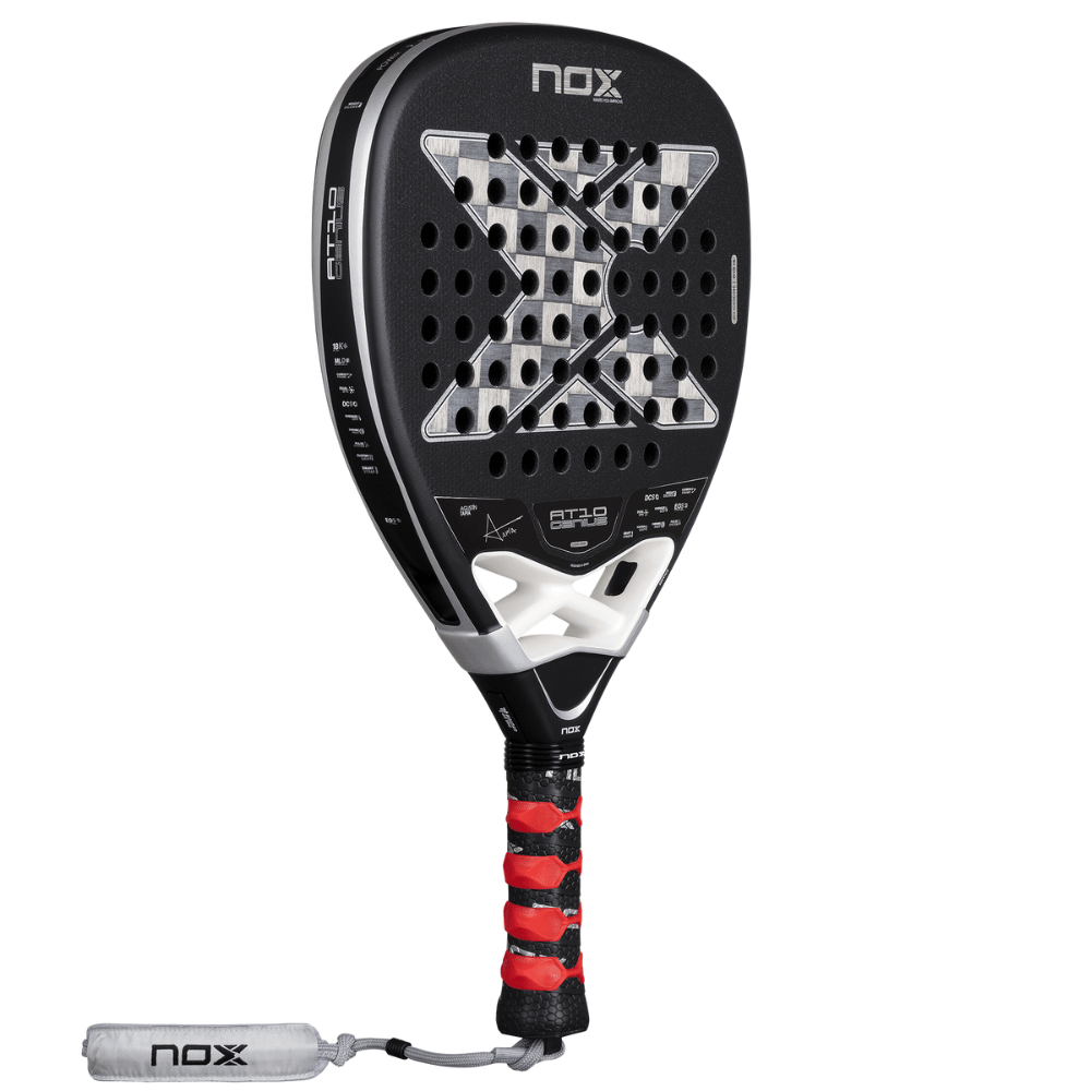 Pala de Padel Nox AT10 Genius Attack 18K Alum 2026 + Tarro de pelotas +Overgrip + Protector - Sur SportsPalas