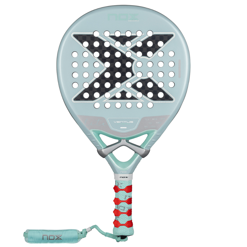 Pala de Padel Nox Ventus Hybrid 12K Lite 2026 + Tarro de pelotas +Overgrip + Protector - Sur SportsPalas