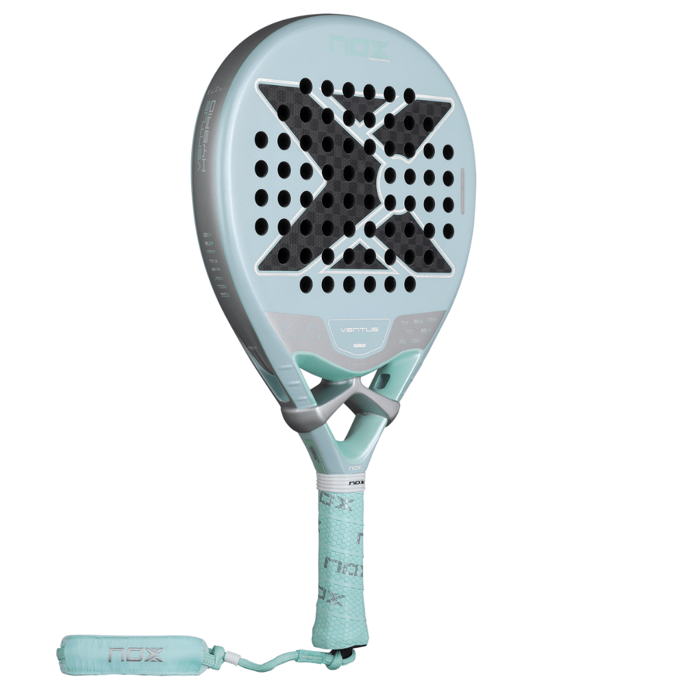 Pala de Padel Nox Ventus Hybrid 12K Lite 2026 + Tarro de pelotas +Overgrip + Protector - Sur SportsPalas
