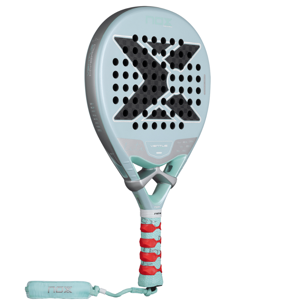 Pala de Padel Nox Ventus Hybrid 12K Lite 2026 + Tarro de pelotas +Overgrip + Protector - Sur SportsPalas