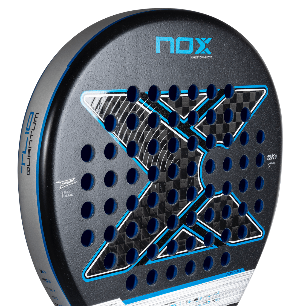 Pala de Padel Tl10 Quantum 12K by Tino Libaak 2025 + Tarro de pelotas +Overgrip + Protector - Sur SportsPalas