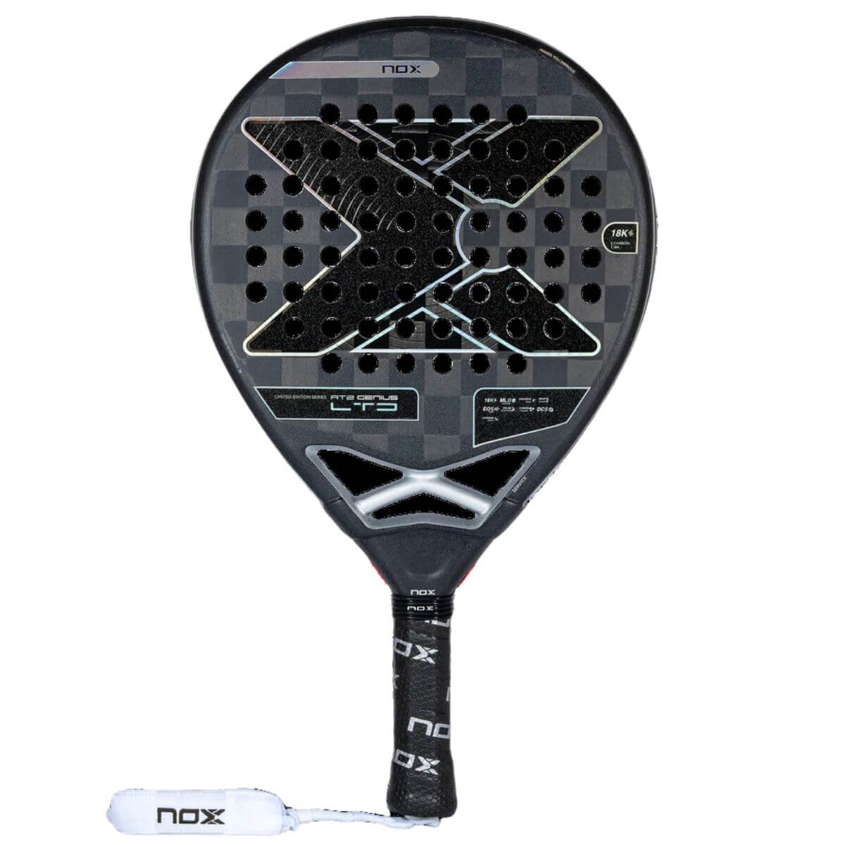 Pala Nox AT Genius Limited Edition 2024 (360 - 375gr) 2024 +Tarro de Pelotas+Overgrip+Funda - Sur SportsPalas