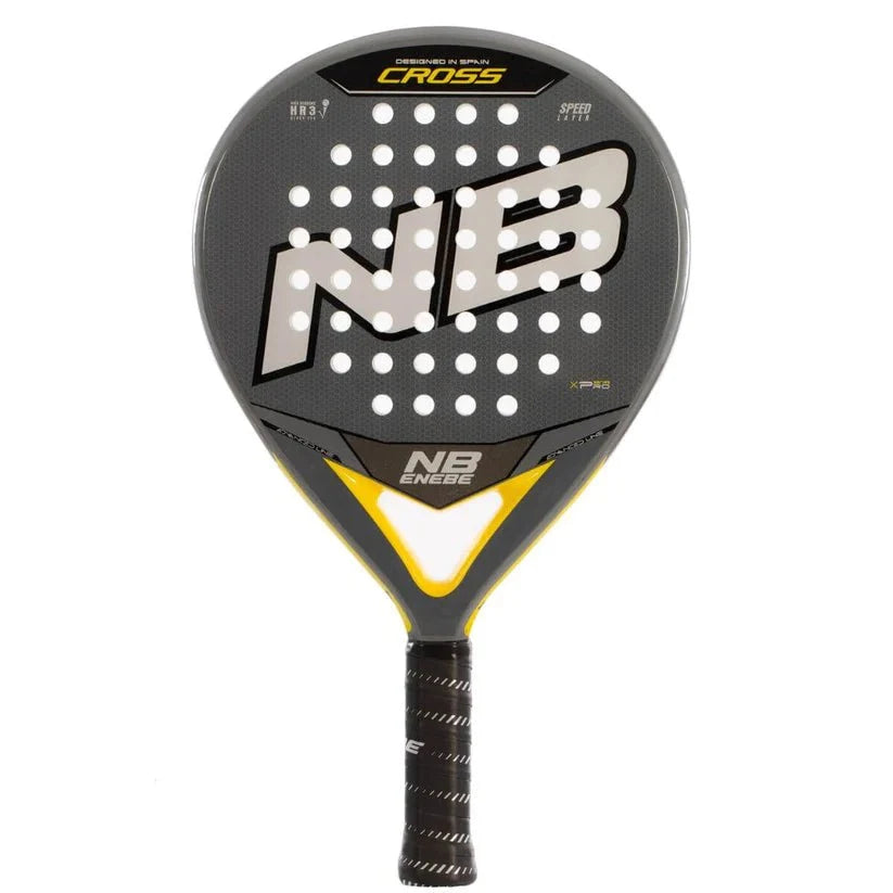 Pala Padel Enebe Cross Gris Amarillo (360 - 375gr) - Sur SportsPalas