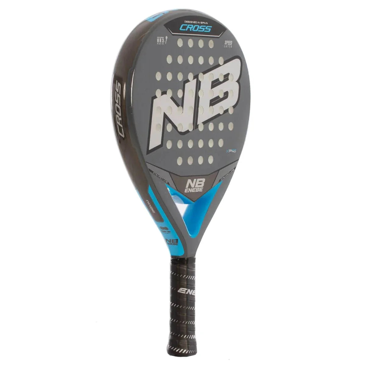 Pala Padel Enebe Cross Gris Azul (360 - 375gr) - Sur SportsPalas