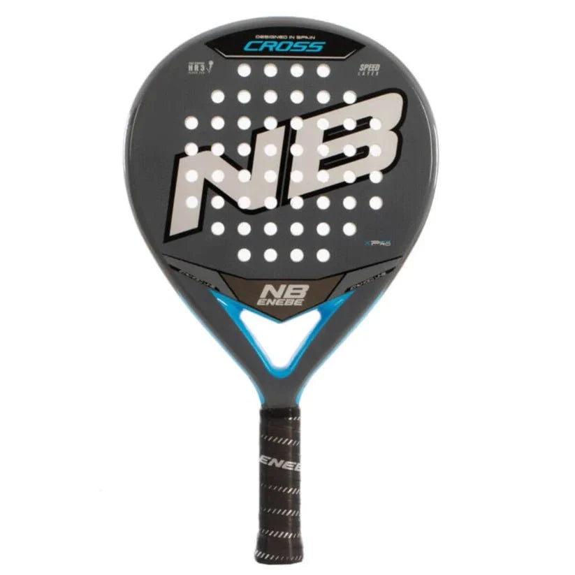 Pala Padel Enebe Cross Gris Azul (360 - 375gr) - Sur SportsPalas