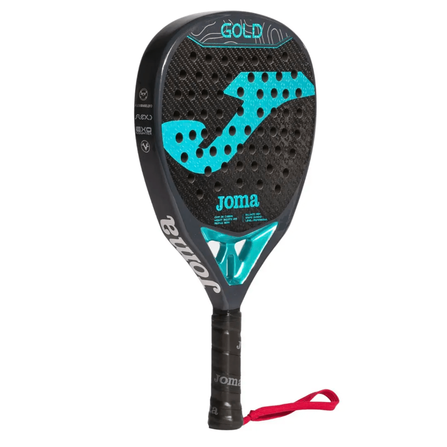 Pala Padel Joma Gold Negro Turquesa - Sur SportsPalas