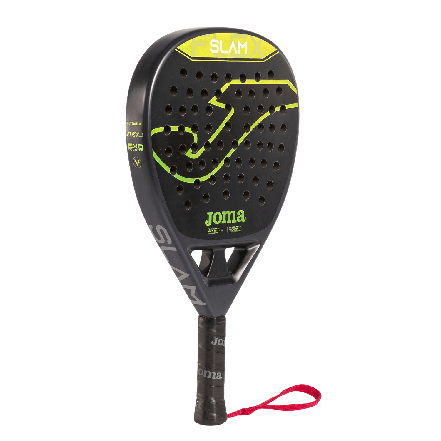 Pala Padel Joma Slam Flex Antracita Verde - Sur SportsPalas