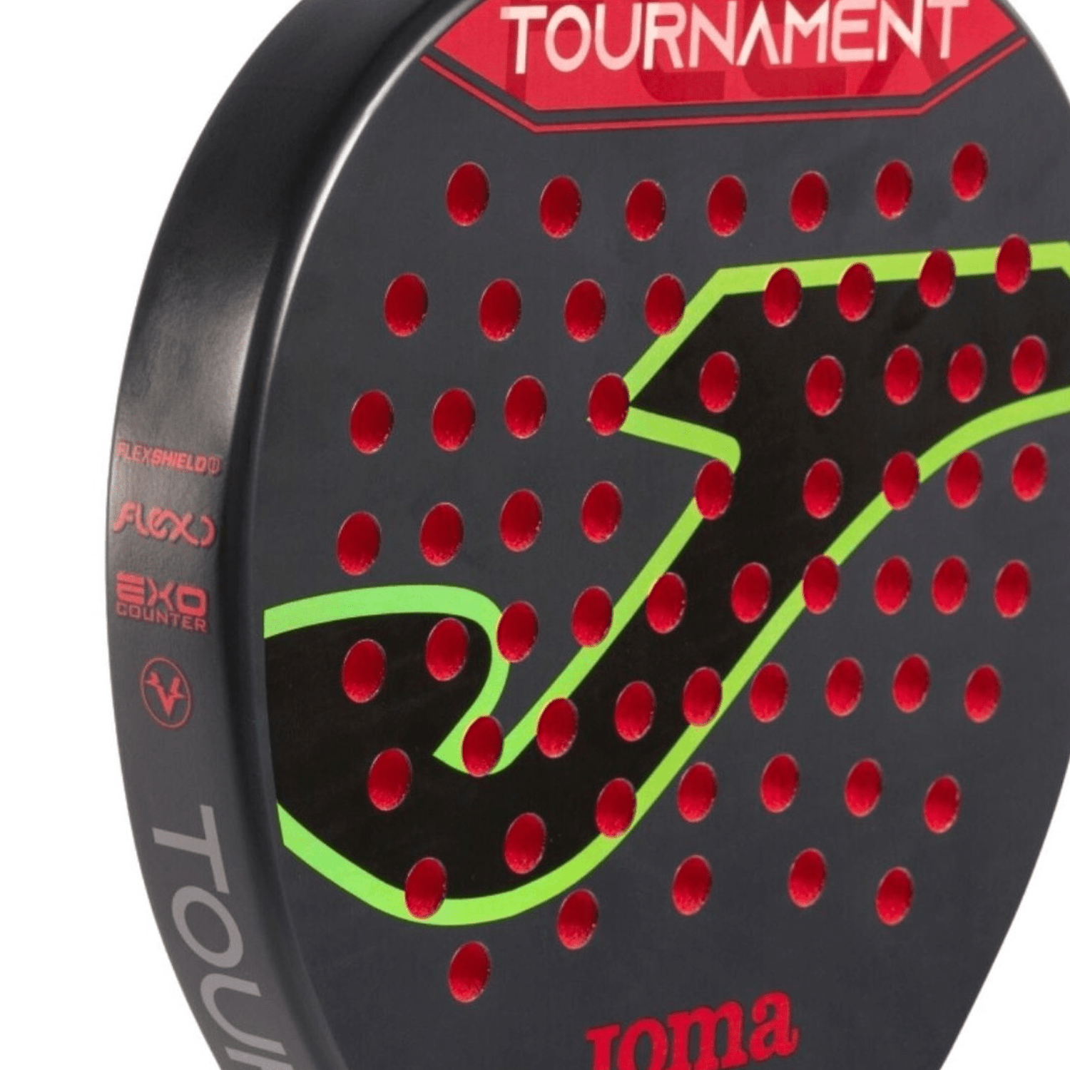 Pala Padel Joma Tournament Flex Negro Rojo - Sur SportsPalas