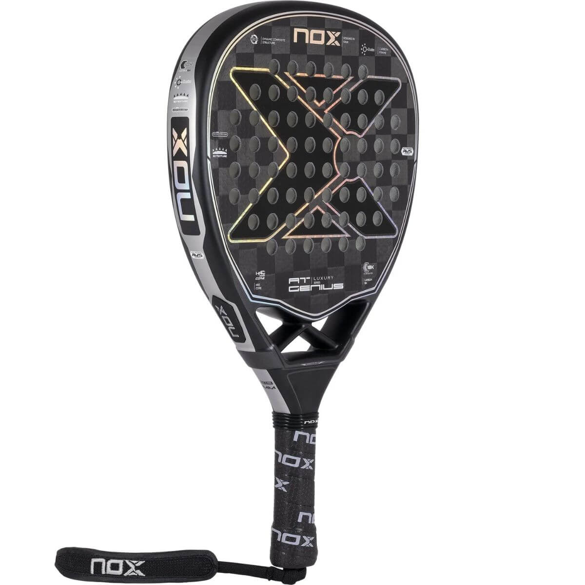 Pala Padel Nox At Genius Attack 18K (360 - 375gr) 2023 - Sur SportsPalas