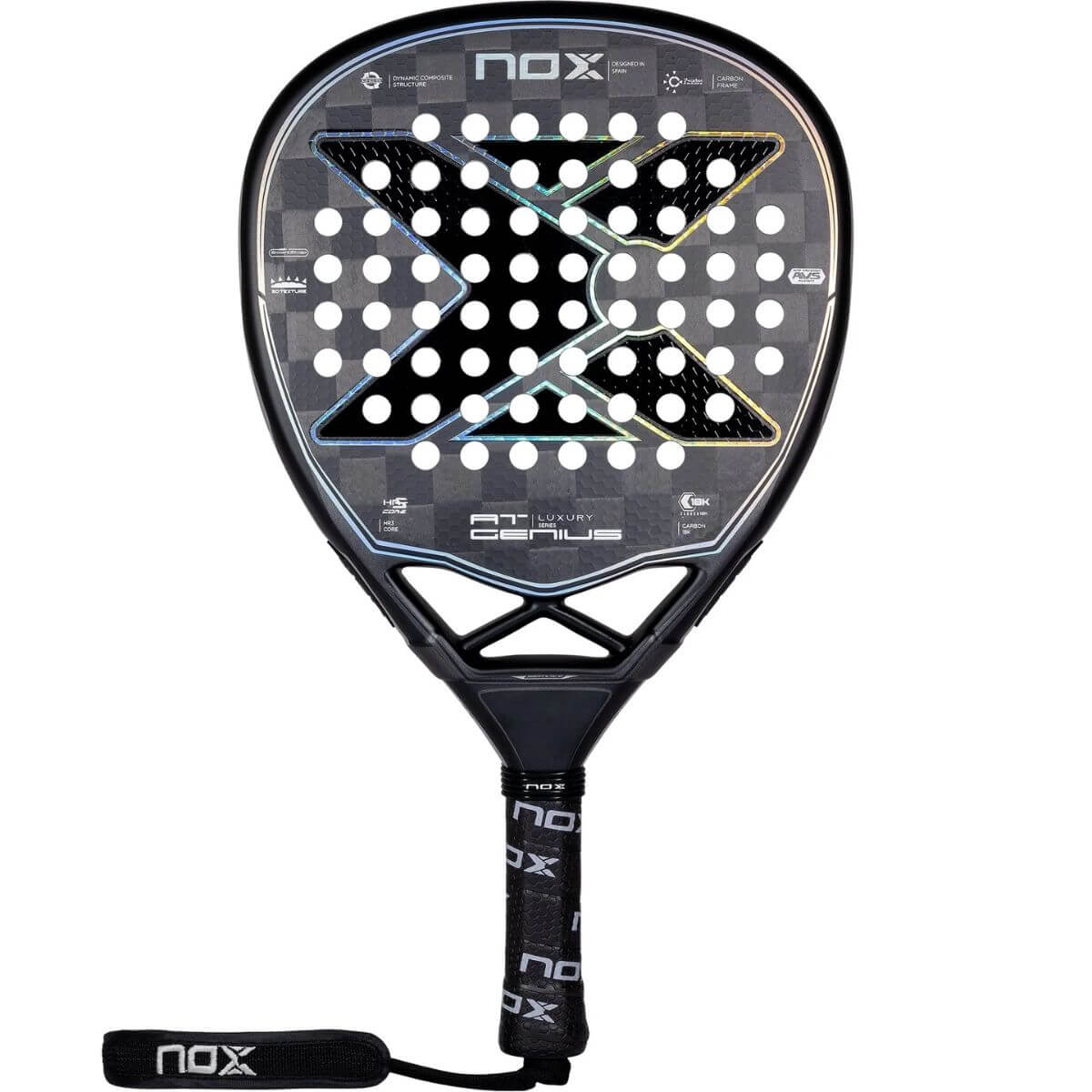 Pala Padel Nox At Genius Attack 18K (360 - 375gr) 2023 - Sur SportsPalas