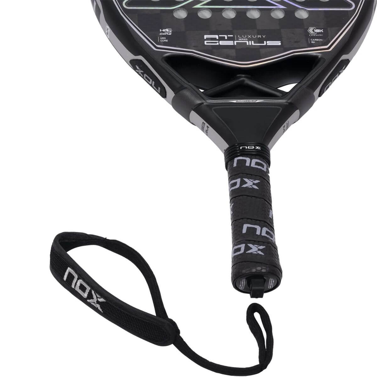 Pala Padel Nox At Genius Attack 18K (360 - 375gr) 2023 - Sur SportsPalas