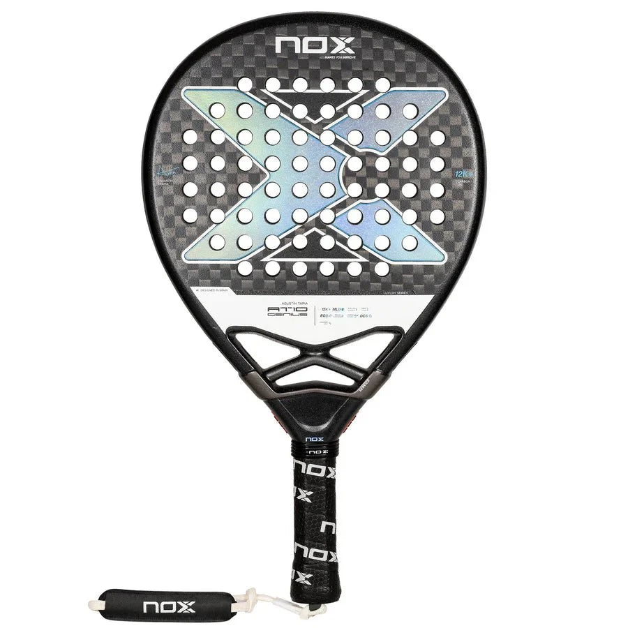 Pala Padel Nox AT10 Genius 12K By Agustin Tapia (360 - 375gr) 2024 Tarro de Pelotas+Overgrip+Funda - Sur SportsPalas