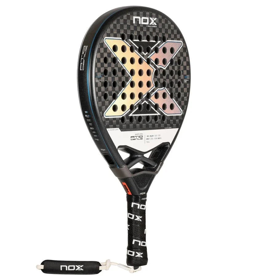 Pala Padel Nox AT10 Genius 12K By Agustin Tapia (360 - 375gr) 2024 Tarro de Pelotas+Overgrip+Funda - Sur SportsPalas