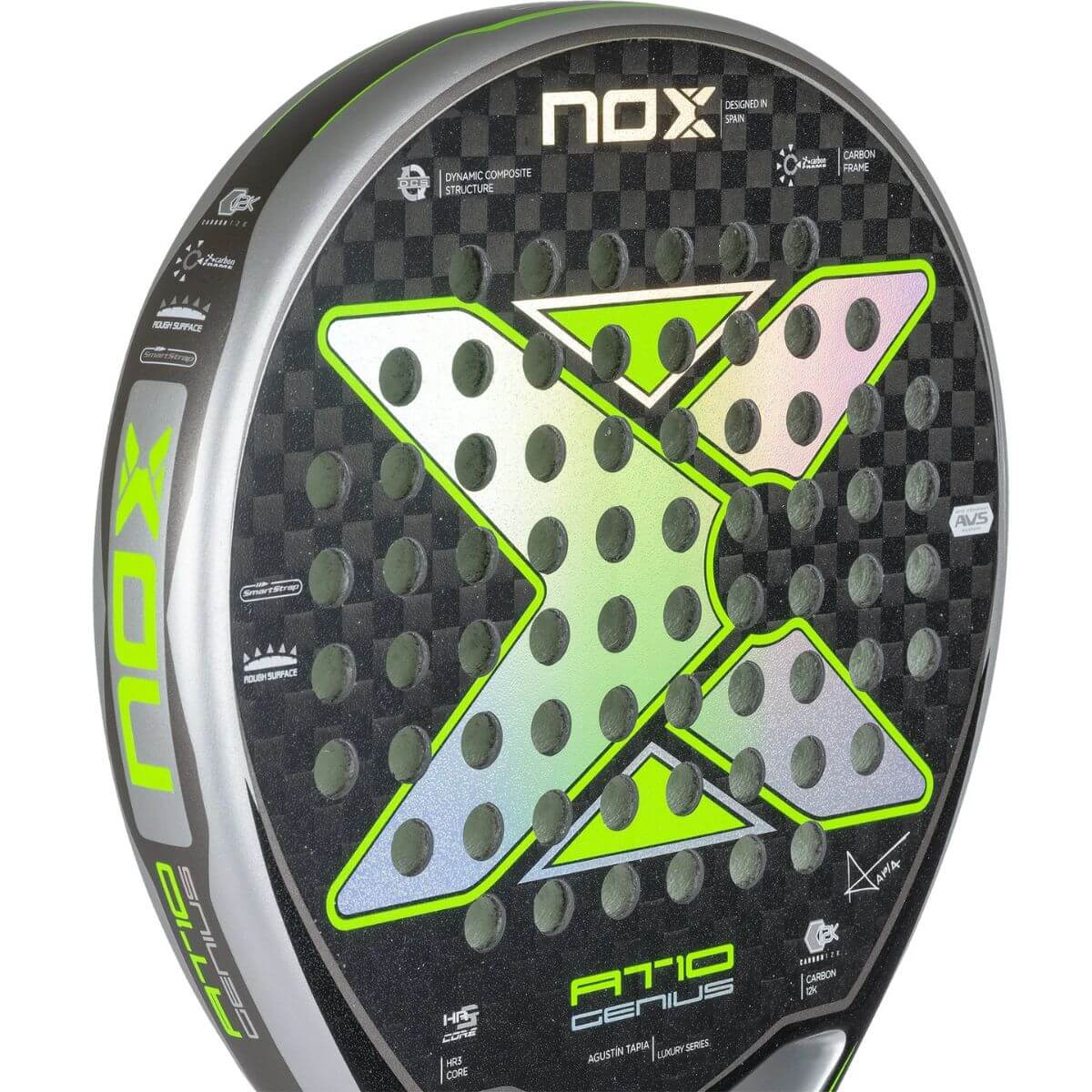 Pala Padel Nox AT10 Genius Arena 12K By Agustin Tapia (360 - 375gr) 2023 - Sur SportsPalas