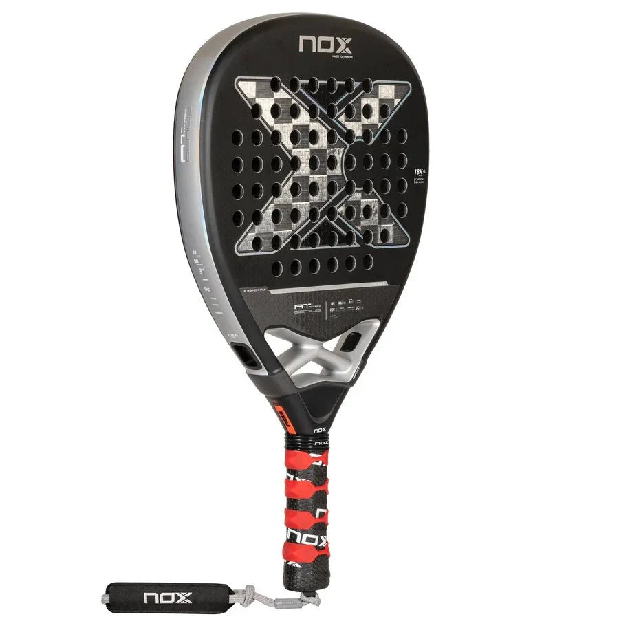 Pala Padel Nox AT10 Genius Attack By Agustin Tapia (360 - 375gr) 2024+Tarro de pelotas+Overgrip+Protector+Funda - Sur SportsPalas