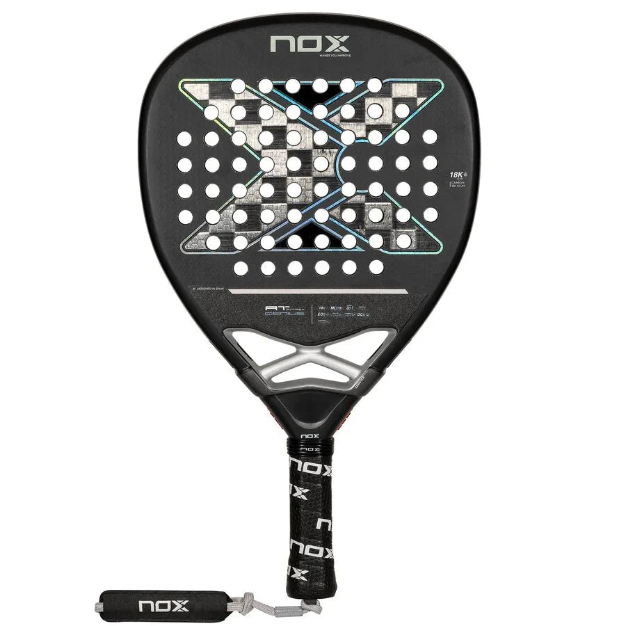 Pala Padel Nox AT10 Genius Attack By Agustin Tapia (360 - 375gr) 2024+Tarro de pelotas+Overgrip+Protector+Funda - Sur SportsPalas