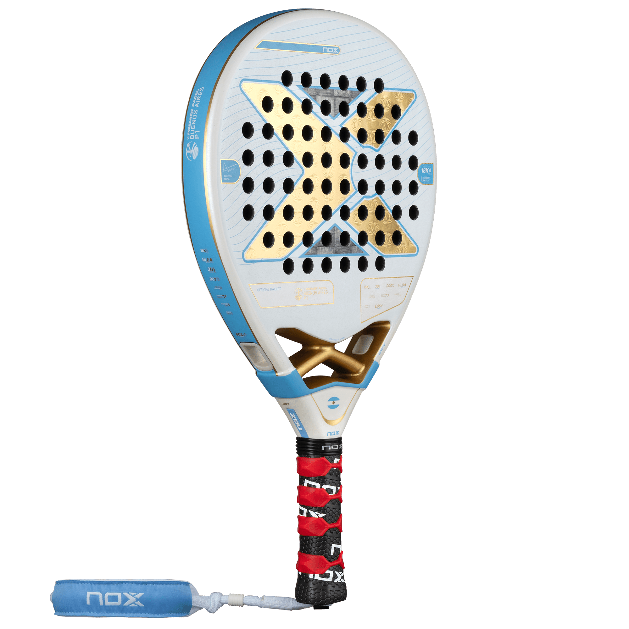 Pala Padel Nox AT10 Luxury Genius 18K Alum Buenos Aires Exclusive Edition 2026 + Overgrip + Protector + Llavero - Sur SportsPalas