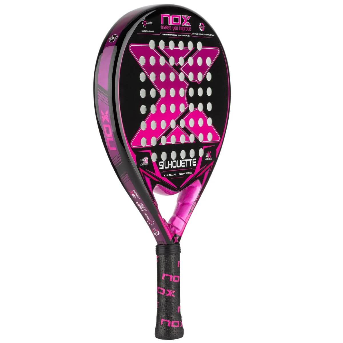 Pala Padel Nox Silhouette Casual Series (360 - 375gr) 2022 - Sur SportsPalas