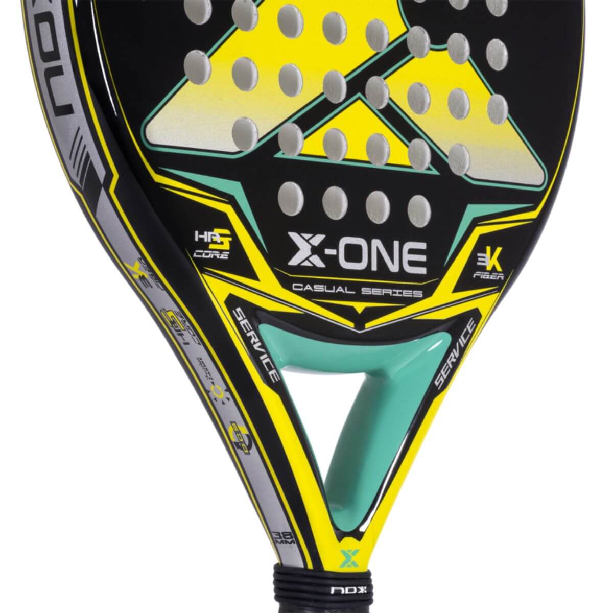 Pala Padel Nox XOne Amarilla Verde (360 - 375gr) - Sur SportsPalas