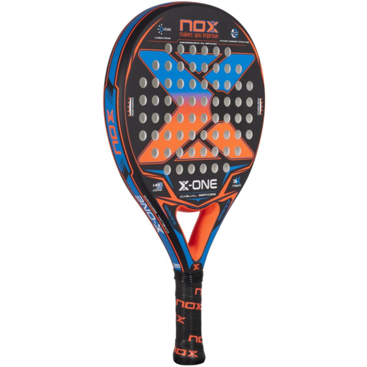Pala Padel Nox XOne Evo Colours Rough Surface (360 - 375gr) - Sur SportsPalas