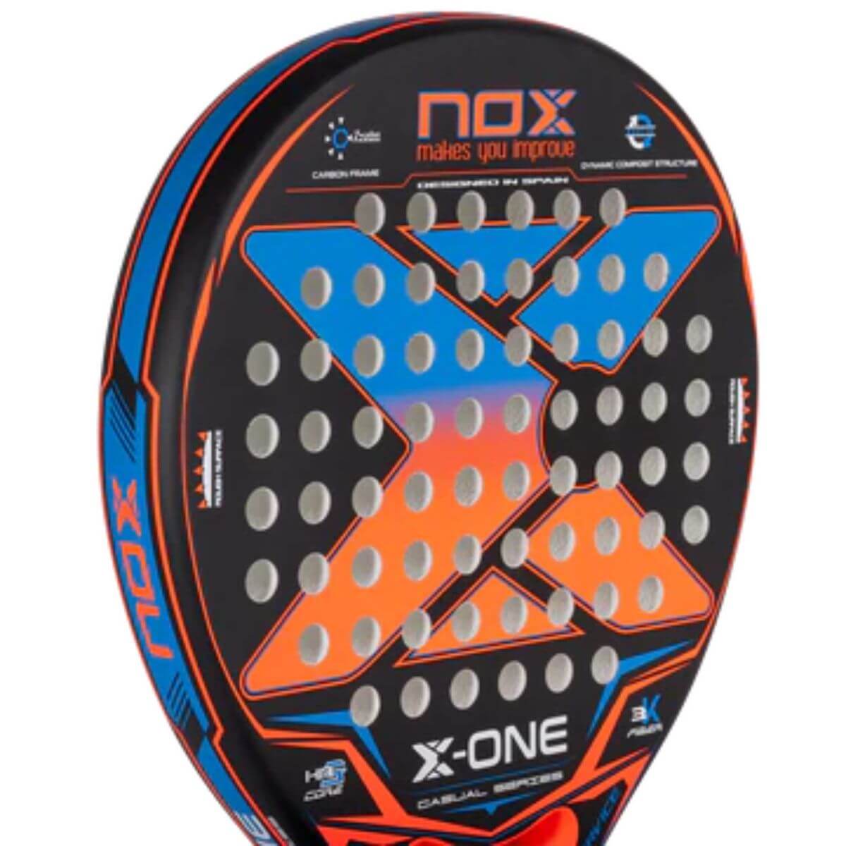 Pala Padel Nox XOne Evo Colours Rough Surface (360 - 375gr) - Sur SportsPalas