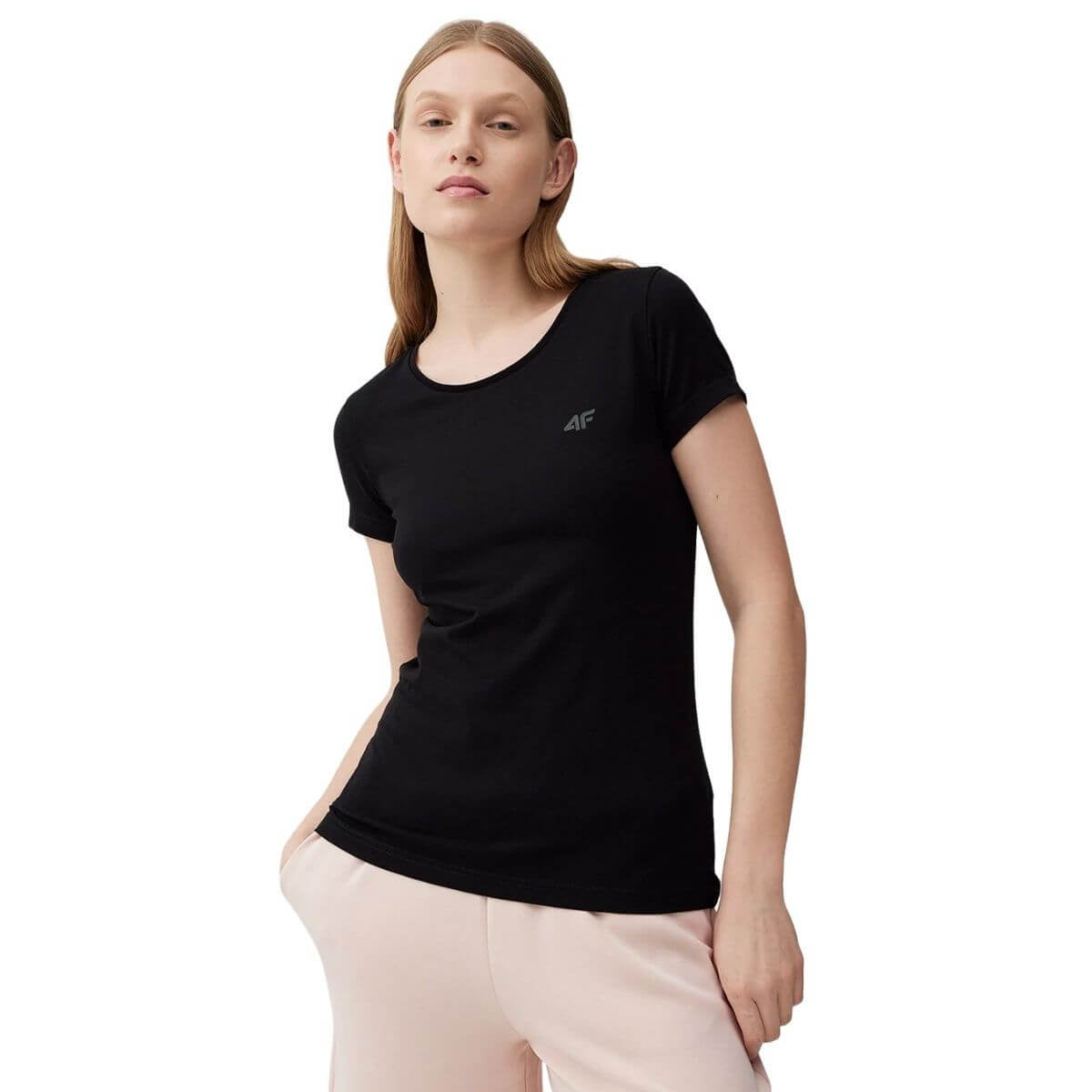 Polera 4F Mujer Negra - Sur SportsVestuario
