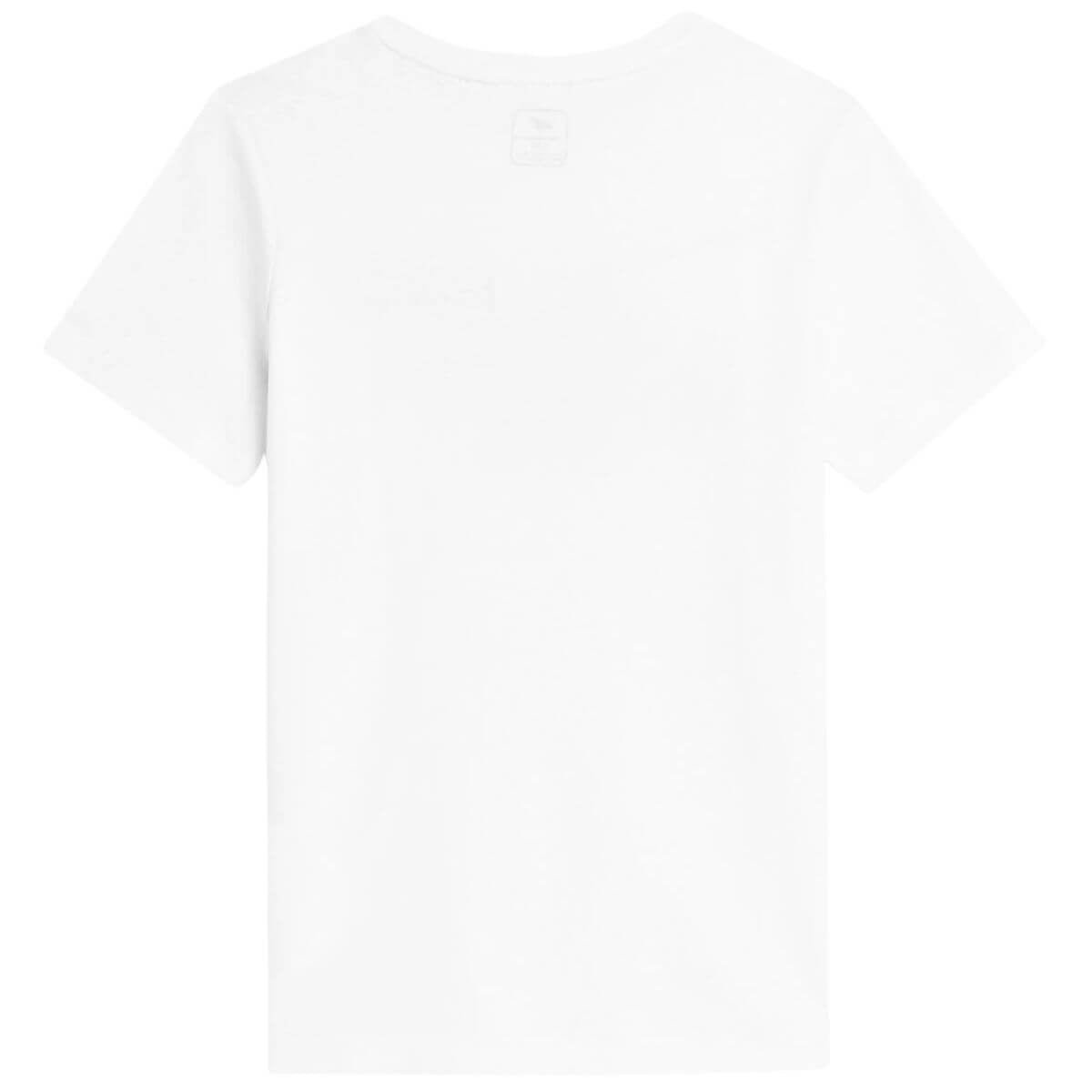 Polera 4F Niño Blanca Logo Centro - Sur SportsVestuario
