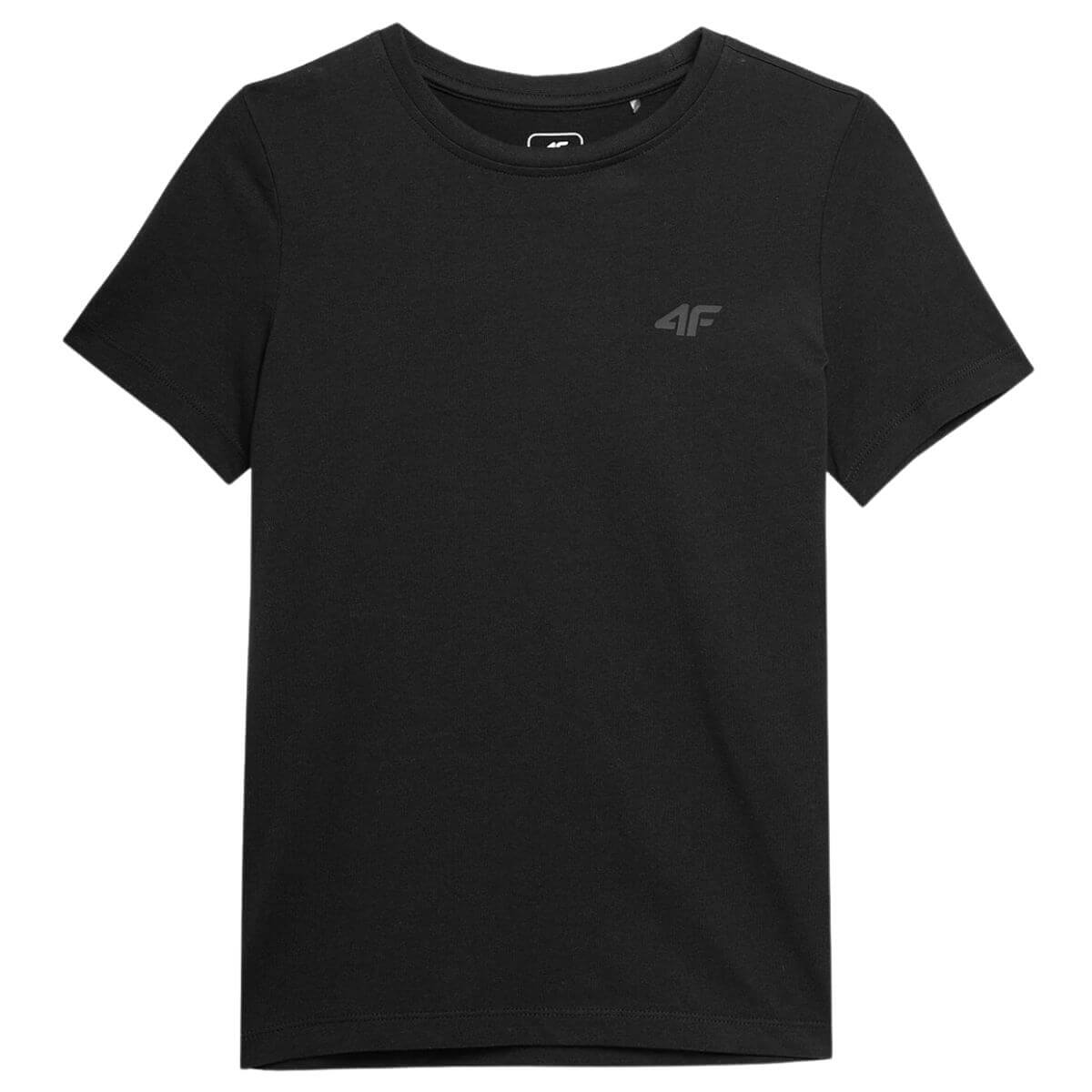 Polera 4F Niño Negra Lisa - Sur SportsVestuario