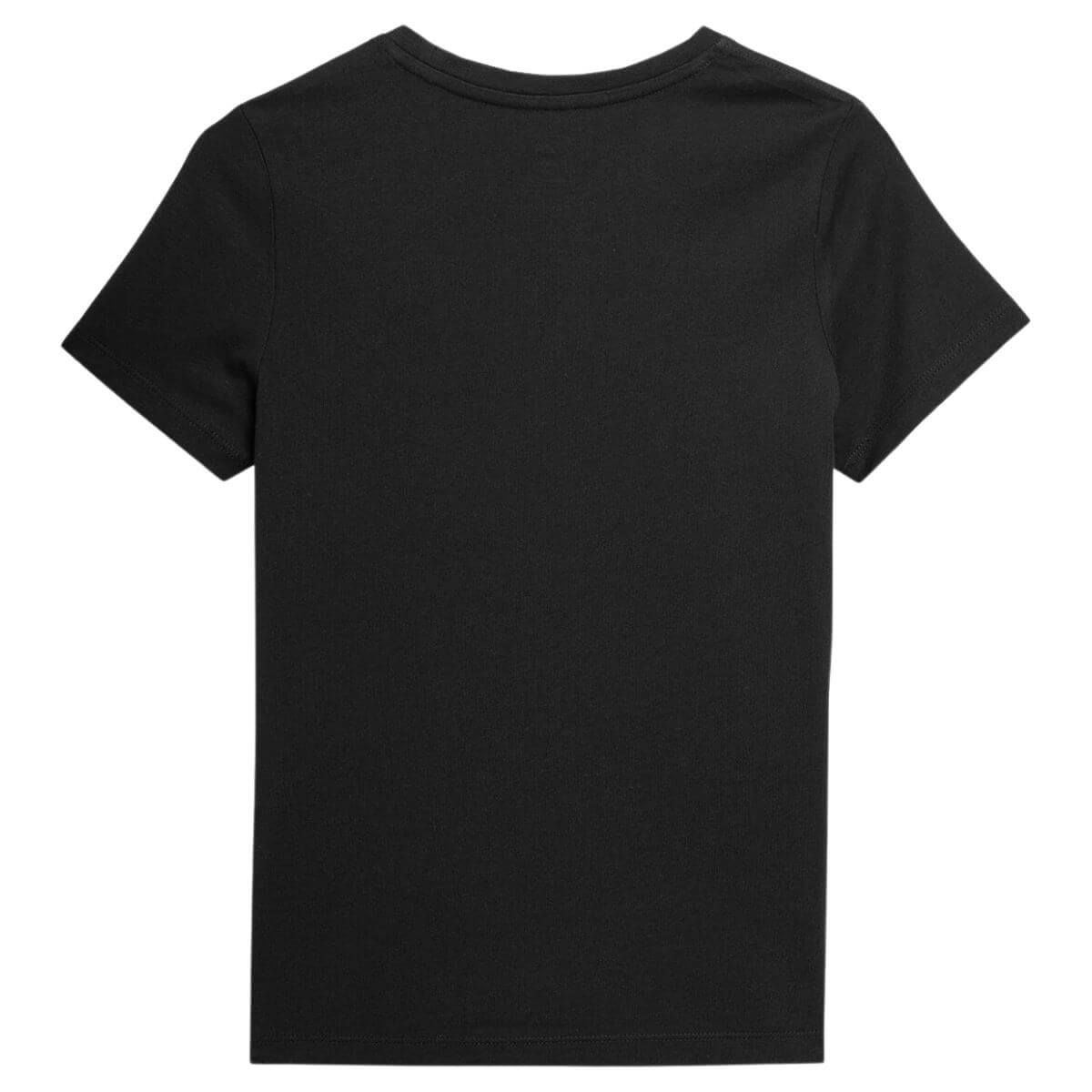 Polera 4F Niño Negra Lisa - Sur SportsVestuario