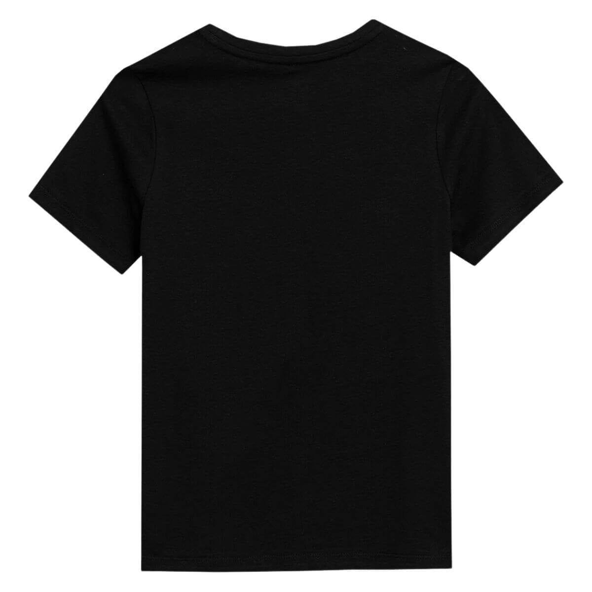Polera 4F Niño Negra Logo Centro - Sur SportsVestuario