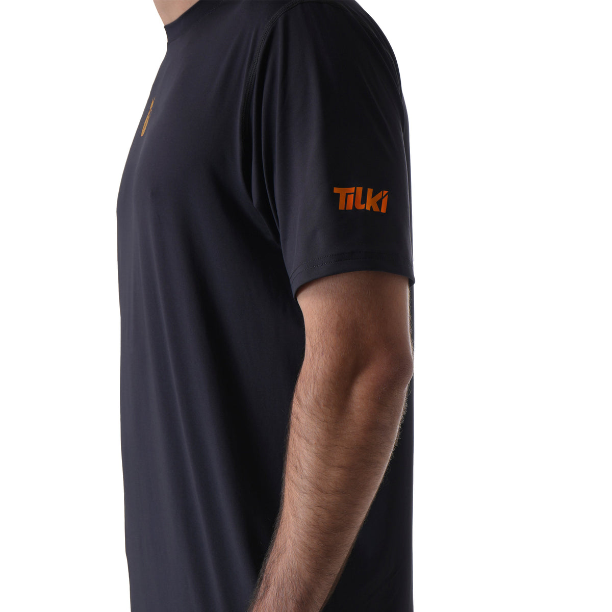 Polera Poly Tilki Temel - Negro/Naranja