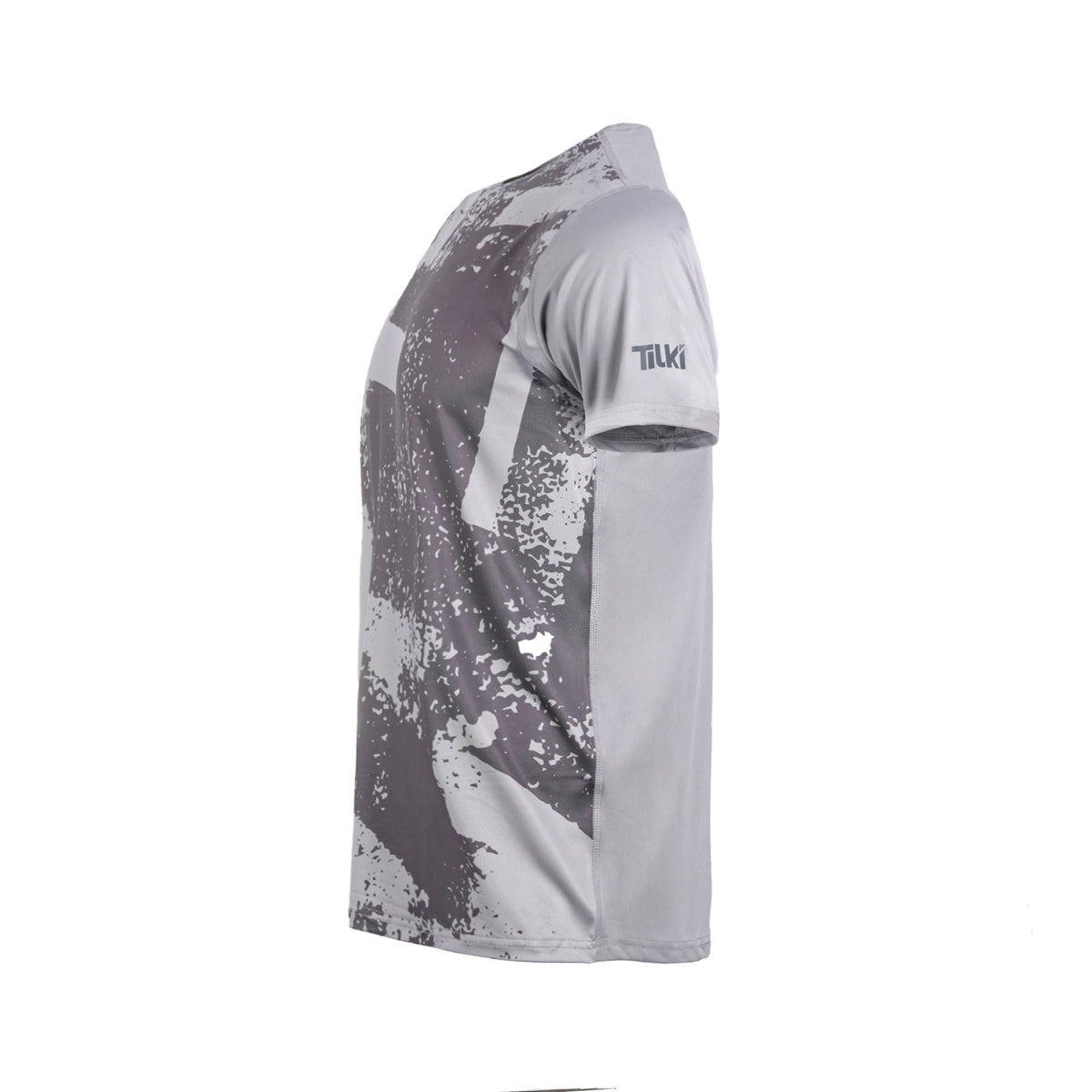 Polera Full Print Poly Tilki Temel - Gris
