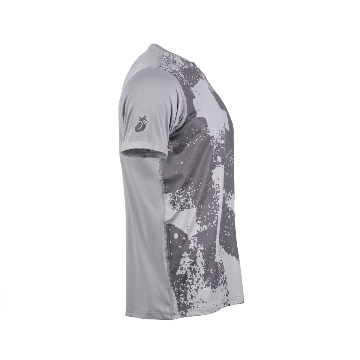 Polera Full Print Poly Tilki Temel - Gris