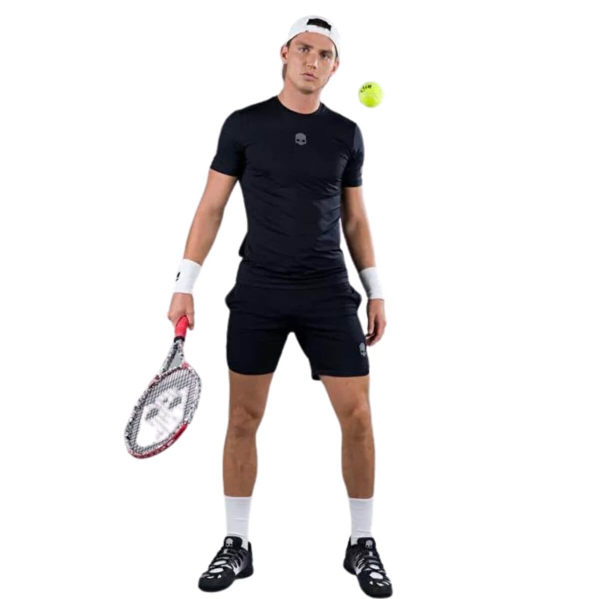 Polera Hydrogen Básica Técnica Negra Logo Centro Hombre - Sur SportsVestuario