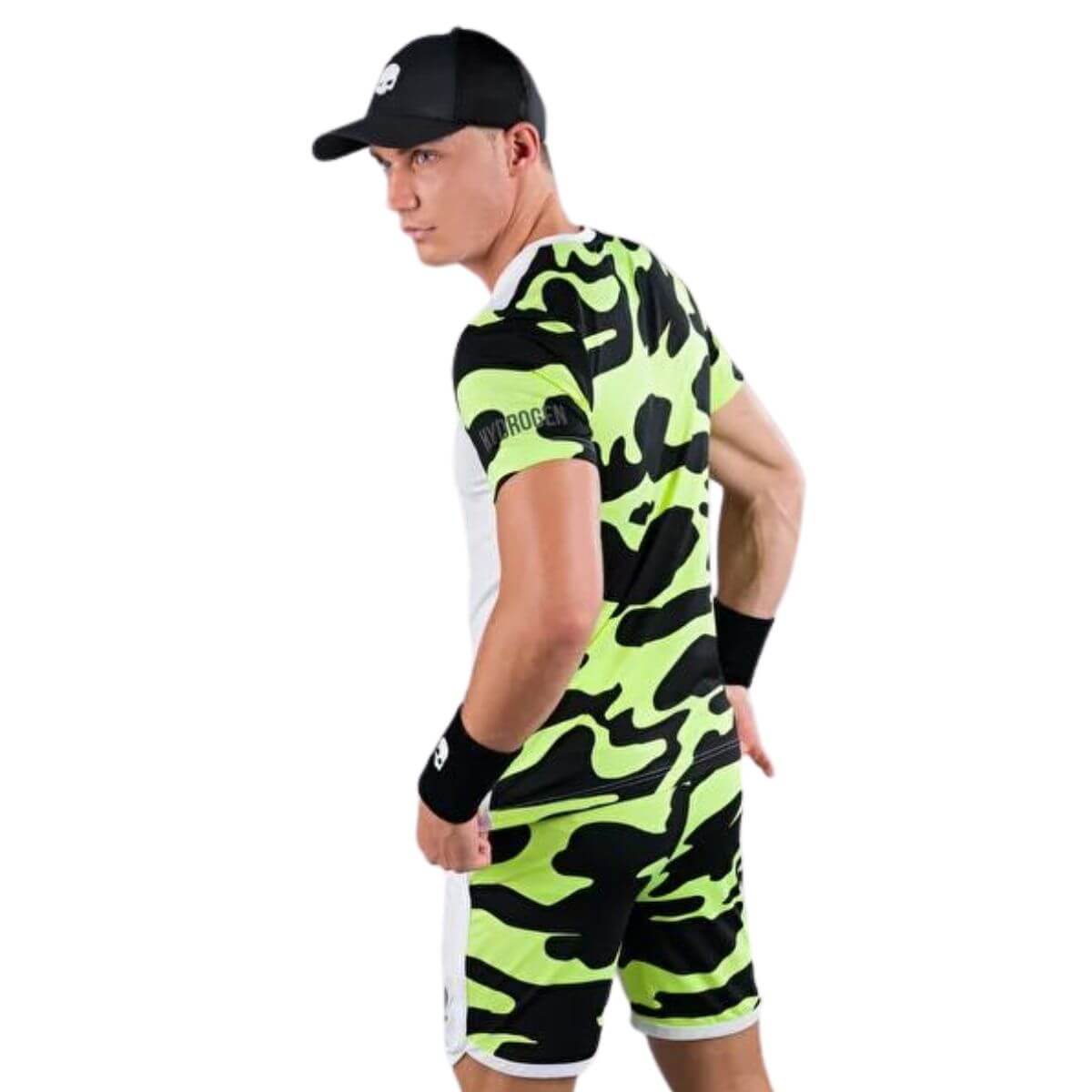 Polera Hydrogen Camuflaje Técnico Blanca Amarillo Fluor Hombre - Sur SportsVestuario