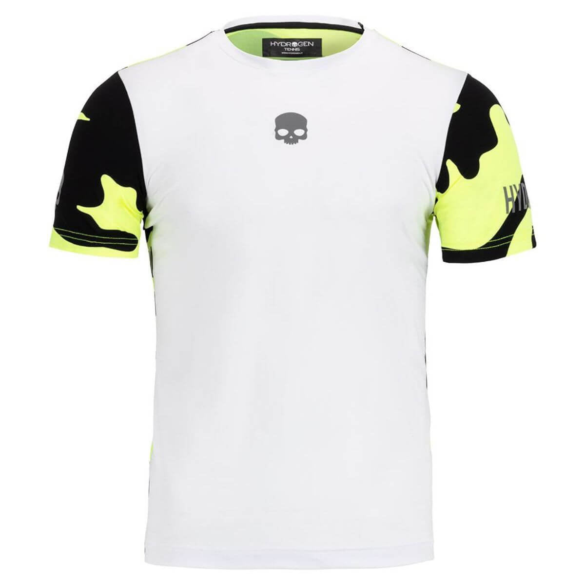 Polera Hydrogen Camuflaje Técnico Blanca Amarillo Fluor Hombre - Sur SportsVestuario