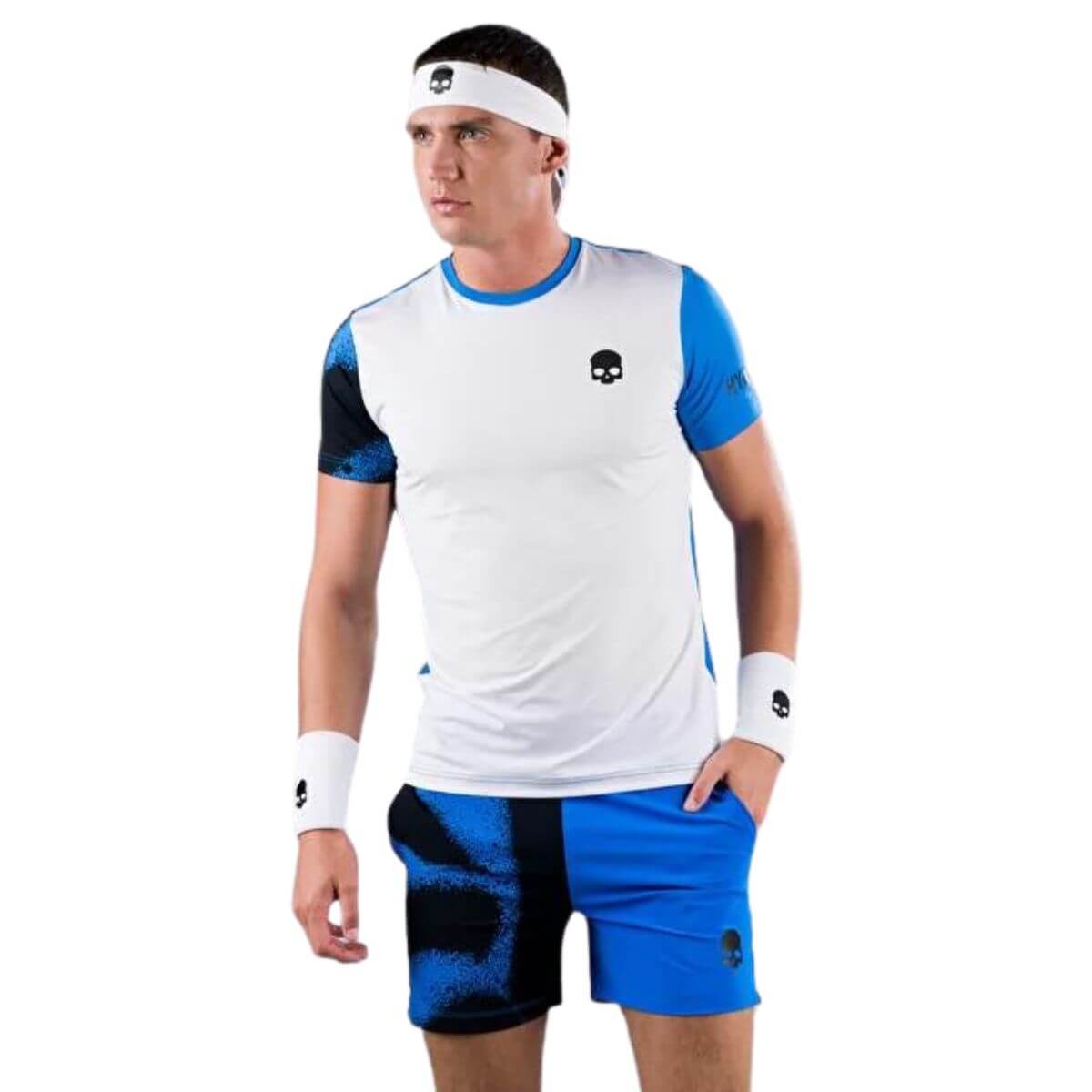 Polera Hydrogen Técnica Bicolor Spray Azul Hombre - Sur SportsVestuario