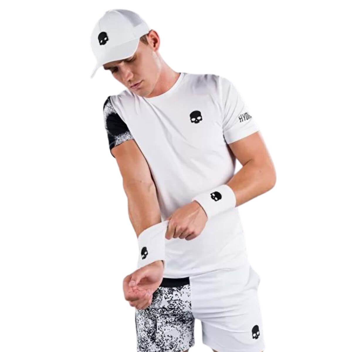 Polera Hydrogen Técnica Bicolor Spray Blanca Hombre - Sur SportsVestuario