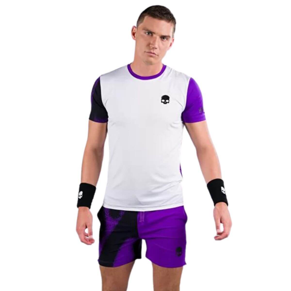 Polera Hydrogen Técnica Bicolor Spray Morada Hombre - Sur SportsVestuario